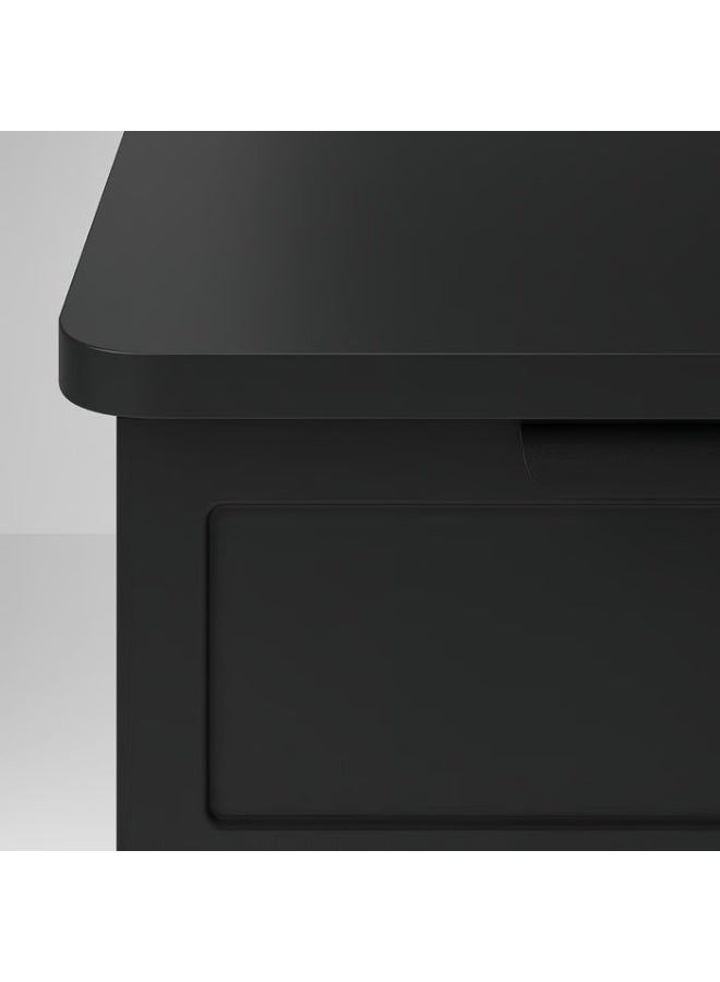 Wall-mounted bedside table, charcoal color, 42×29×31 cm - Image 4